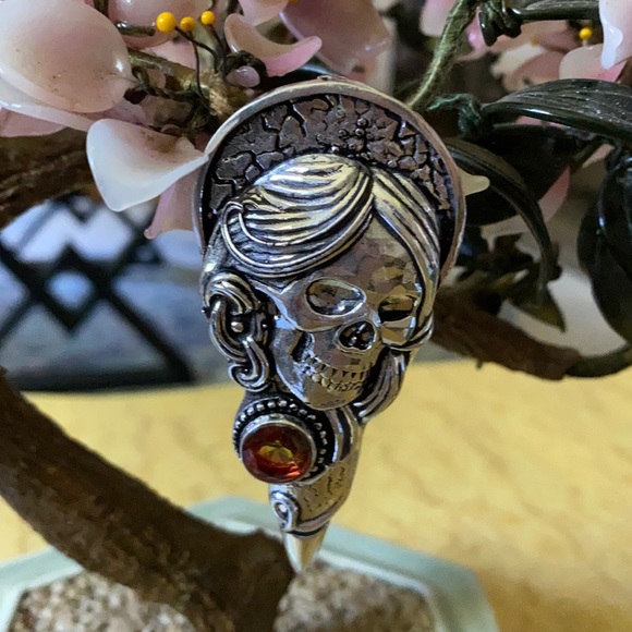 Vintage Jewelry - Vintage 925 skills turmaline pendent